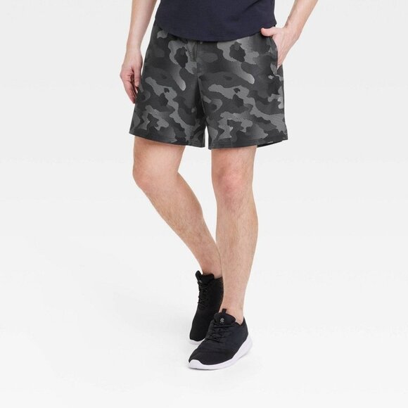 Men's Sport Shorts 7" - All‎ in Motion™ Camo Black XL - Picture 1 of 1